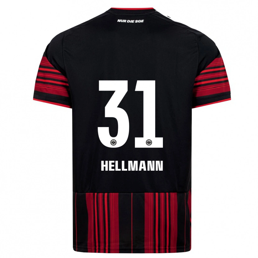 Danxen Kvinder Melvin Hellmann #31 Sort Rød Hvid Hjemmebane Spillertrøjer 2026/27 Trøje T-Shirt