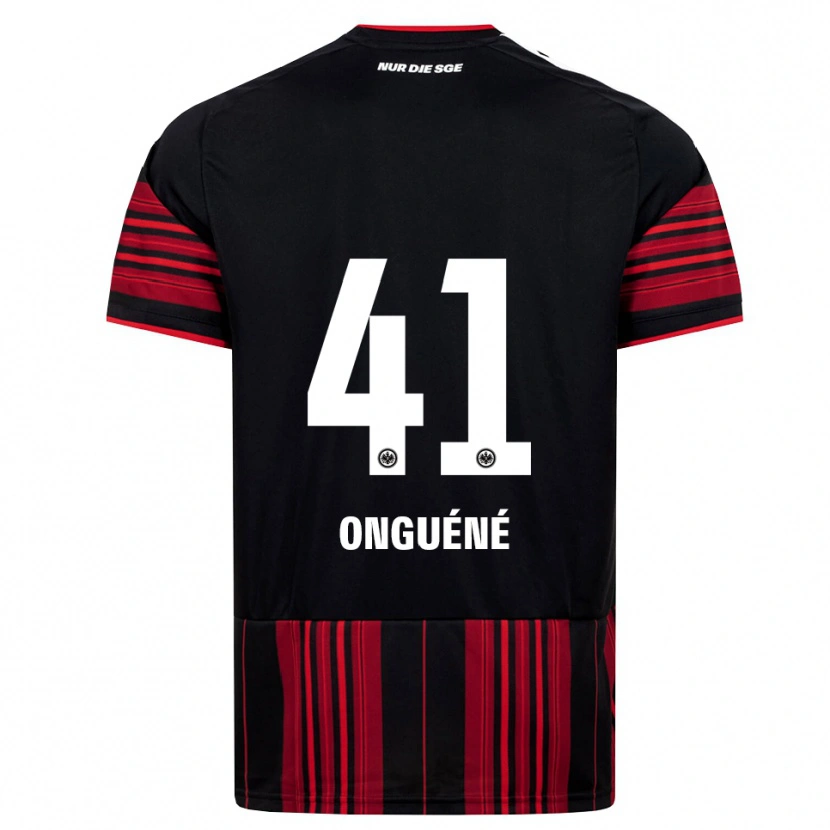 Danxen Kvinder Jérôme Onguéné #41 Sort Rød Hvid Hjemmebane Spillertrøjer 2026/27 Trøje T-Shirt