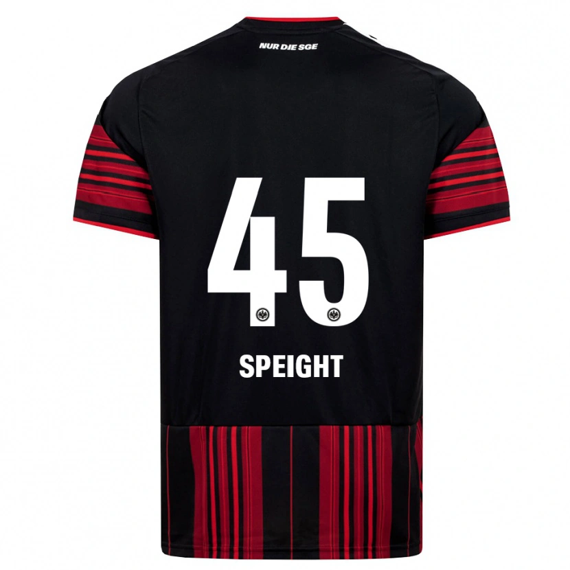 Danxen Kvinder Benjamin Speight #45 Sort Rød Hvid Hjemmebane Spillertrøjer 2026/27 Trøje T-Shirt