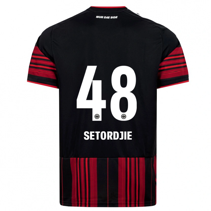 Danxen Kvinder Lawrence Setordjie #48 Sort Rød Hvid Hjemmebane Spillertrøjer 2026/27 Trøje T-Shirt