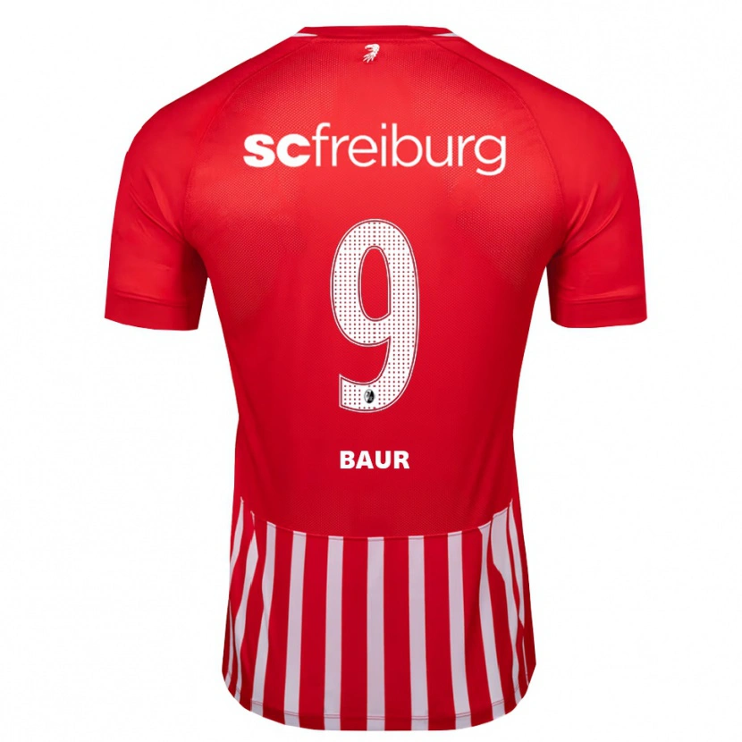 Danxen Kvinder Kimi Baur #9 Rød Hvid Sort Hjemmebane Spillertrøjer 2026/27 Trøje T-Shirt