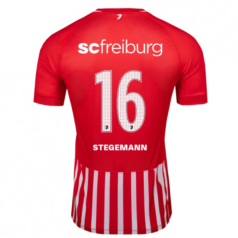 Danxen Kvinder Greta Stegemann #16 Rød Hvid Sort Hjemmebane Spillertrøjer 2026/27 Trøje T-Shirt