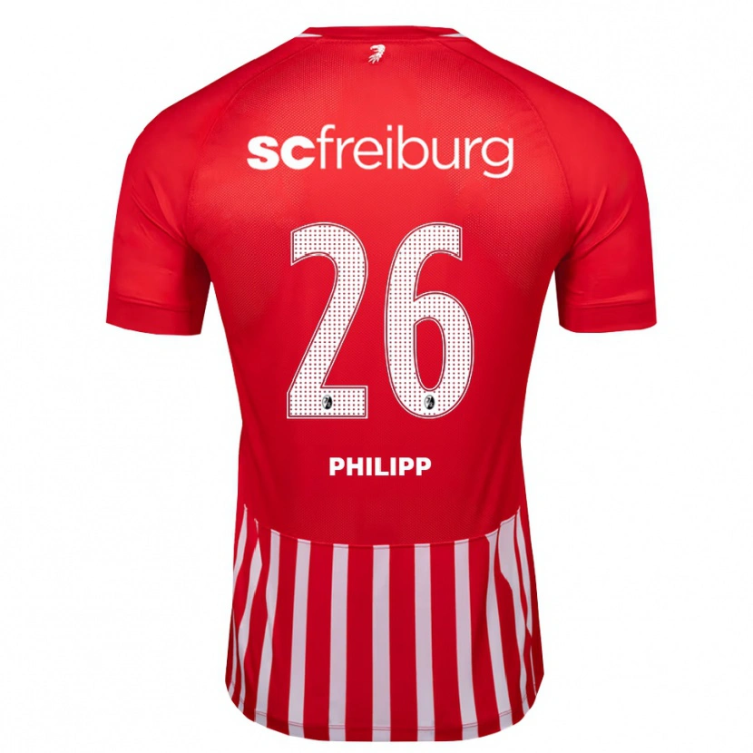 Danxen Kvinder Maximilian Philipp #26 Rød Hvid Sort Hjemmebane Spillertrøjer 2026/27 Trøje T-Shirt
