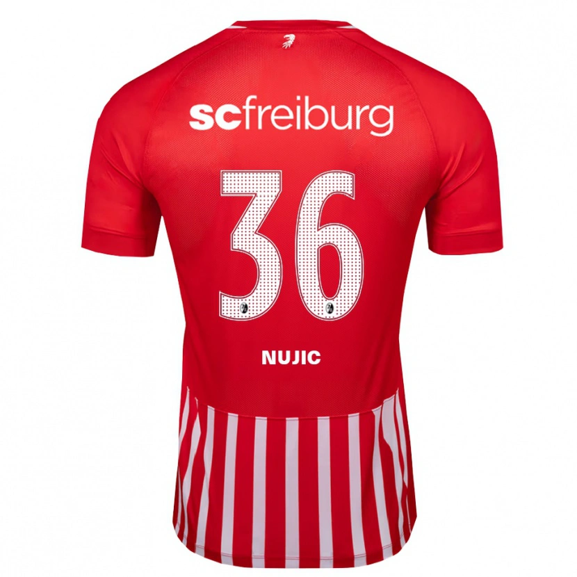 Danxen Kvinder Luka Nujic #36 Rød Hvid Sort Hjemmebane Spillertrøjer 2026/27 Trøje T-Shirt