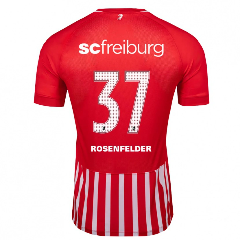 Danxen Kvinder Max Rosenfelder #37 Rød Hvid Sort Hjemmebane Spillertrøjer 2026/27 Trøje T-Shirt