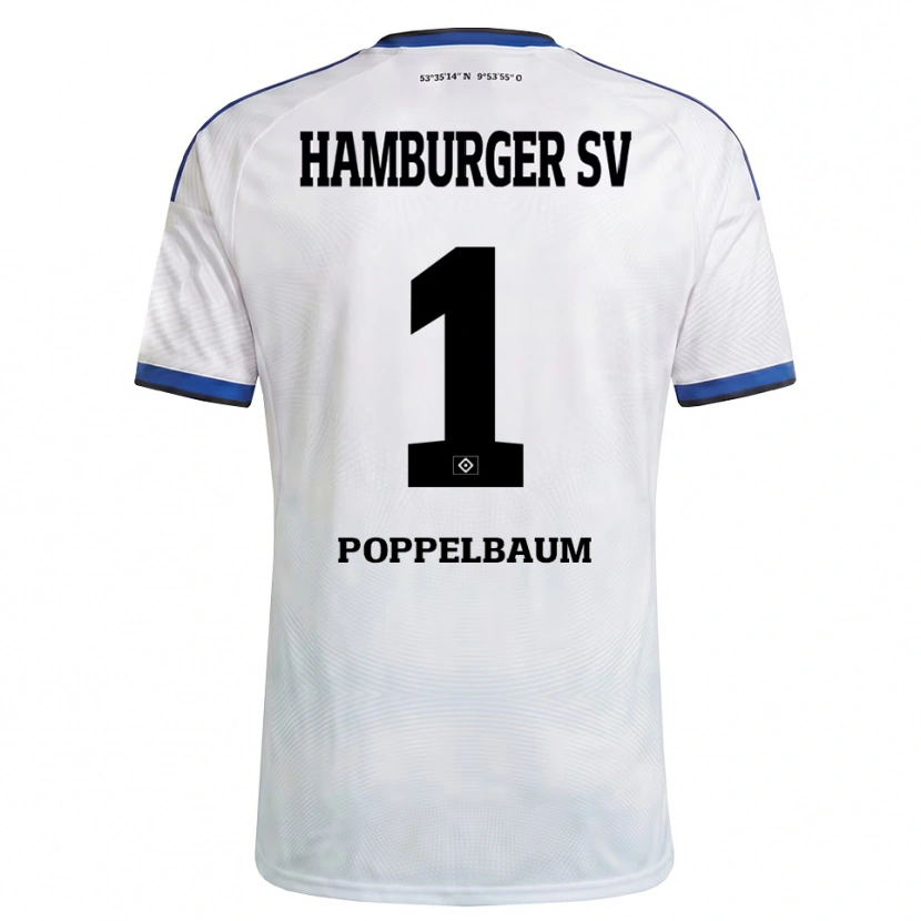 Danxen Kvinder Colin Poppelbaum #1 Hvid Sort Blå Hjemmebane Spillertrøjer 2026/27 Trøje T-Shirt