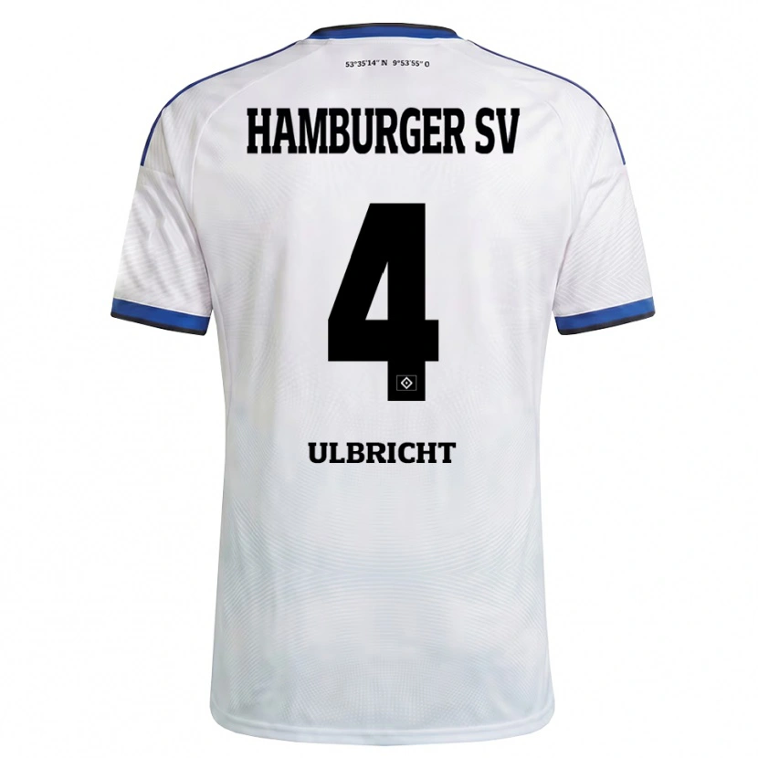Danxen Kvinder Michael Ulbricht #4 Hvid Sort Blå Hjemmebane Spillertrøjer 2026/27 Trøje T-Shirt
