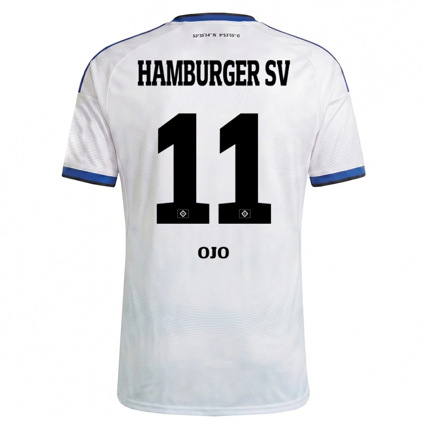 Danxen Kvinder Kelvin Ojo #11 Hvid Sort Blå Hjemmebane Spillertrøjer 2026/27 Trøje T-Shirt