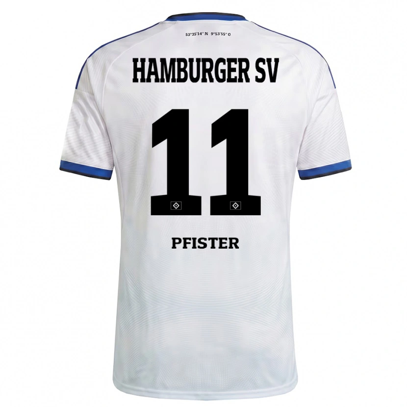 Danxen Kvinder Edward Pfister #11 Hvid Sort Blå Hjemmebane Spillertrøjer 2026/27 Trøje T-Shirt