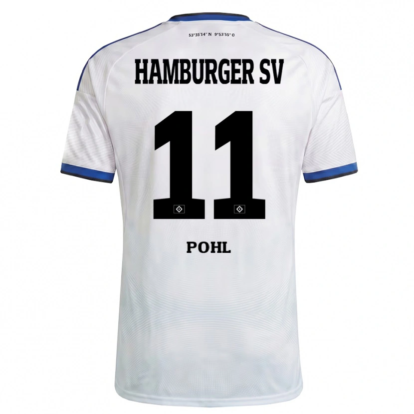 Danxen Kvinder Jannik Pohl #11 Hvid Sort Blå Hjemmebane Spillertrøjer 2026/27 Trøje T-Shirt
