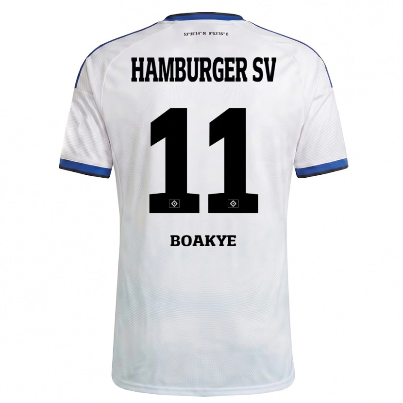 Danxen Kvinder Maurice Boakye #11 Hvid Sort Blå Hjemmebane Spillertrøjer 2026/27 Trøje T-Shirt