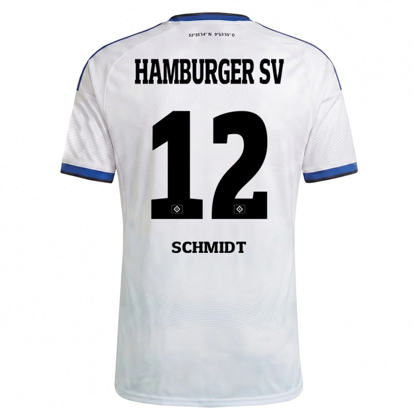 Danxen Kvinder Bennet Schmidt #12 Hvid Sort Blå Hjemmebane Spillertrøjer 2026/27 Trøje T-Shirt