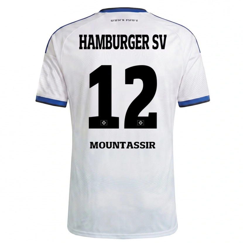 Danxen Kvinder Youssef Mountassir #12 Hvid Sort Blå Hjemmebane Spillertrøjer 2026/27 Trøje T-Shirt