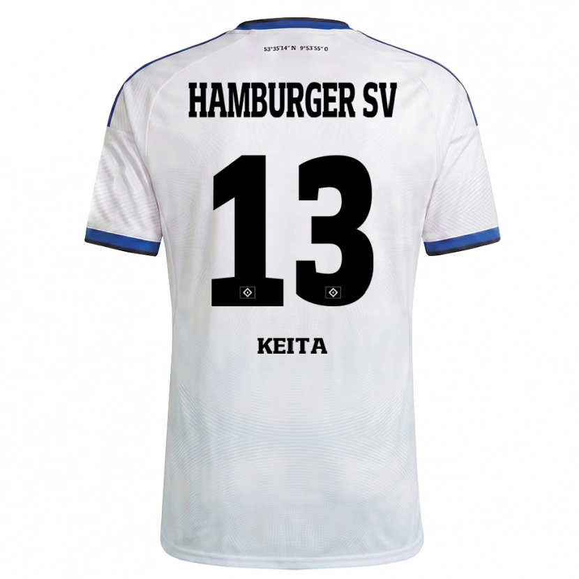 Danxen Kvinder Mory Keita #13 Hvid Sort Blå Hjemmebane Spillertrøjer 2026/27 Trøje T-Shirt
