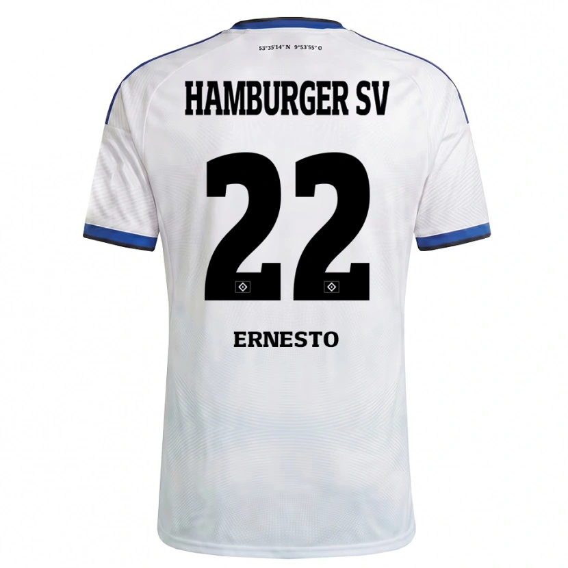 Danxen Kvinder Jorge Ernesto #22 Hvid Sort Blå Hjemmebane Spillertrøjer 2026/27 Trøje T-Shirt