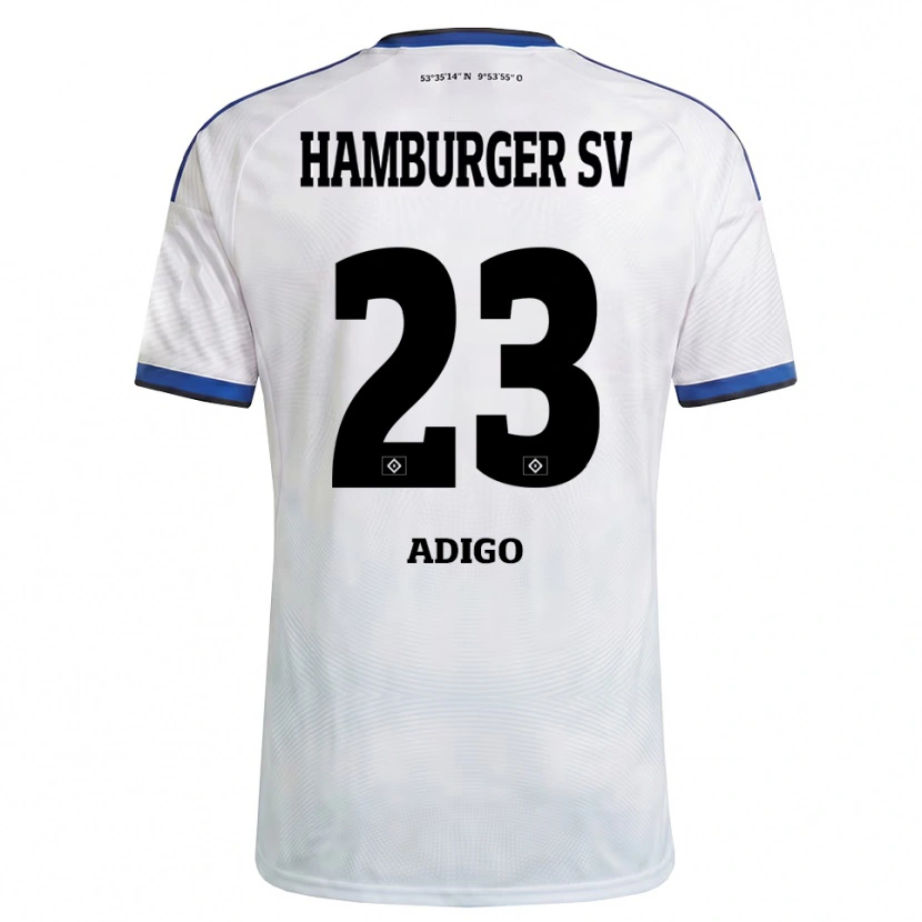Danxen Kvinder Noah Adigo #23 Hvid Sort Blå Hjemmebane Spillertrøjer 2026/27 Trøje T-Shirt