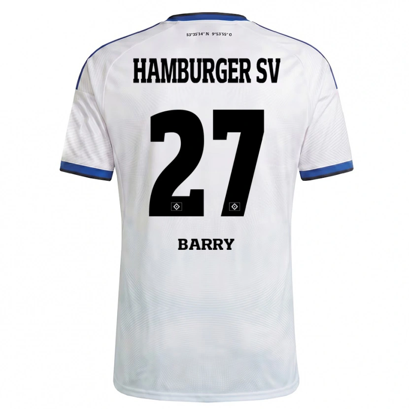 Danxen Kvinder Alpha Barry #27 Hvid Sort Blå Hjemmebane Spillertrøjer 2026/27 Trøje T-Shirt