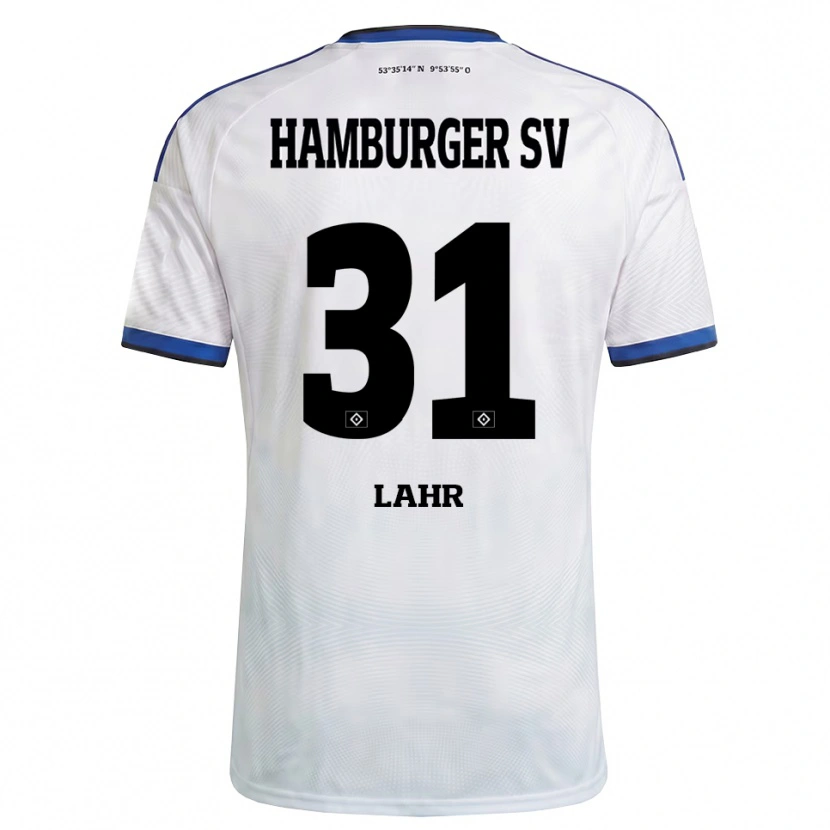 Danxen Kvinder Jobina Lahr #31 Hvid Sort Blå Hjemmebane Spillertrøjer 2026/27 Trøje T-Shirt