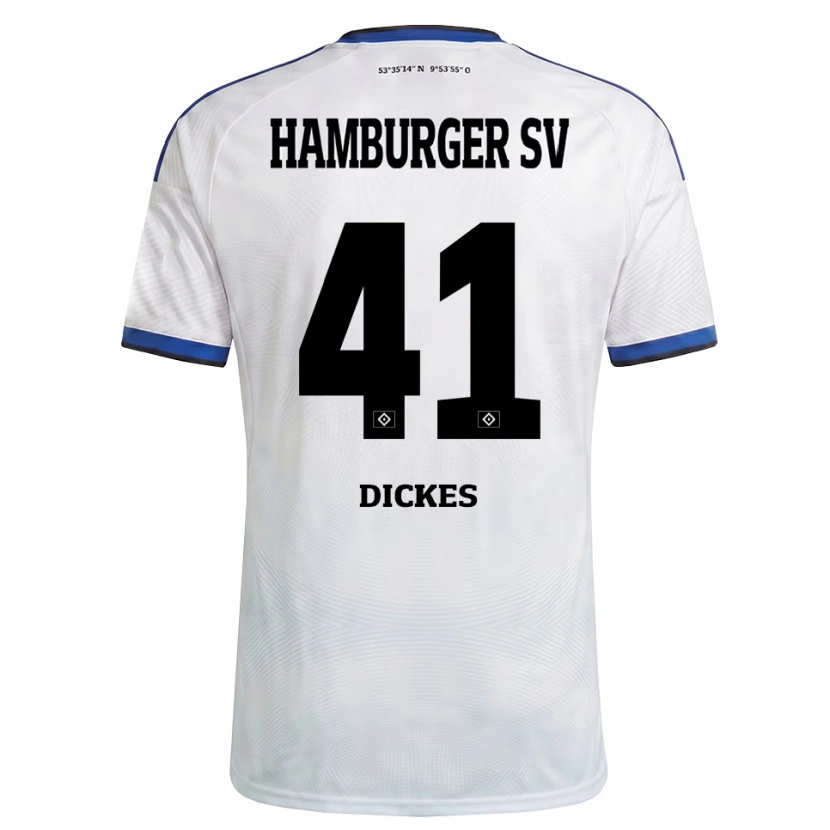 Danxen Kvinder Fernando Dickes #41 Hvid Sort Blå Hjemmebane Spillertrøjer 2026/27 Trøje T-Shirt