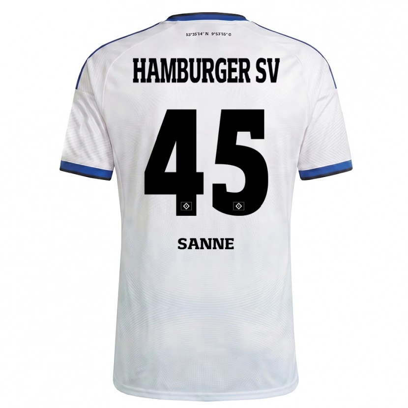 Danxen Kvinder Tom Sanne #45 Hvid Sort Blå Hjemmebane Spillertrøjer 2026/27 Trøje T-Shirt