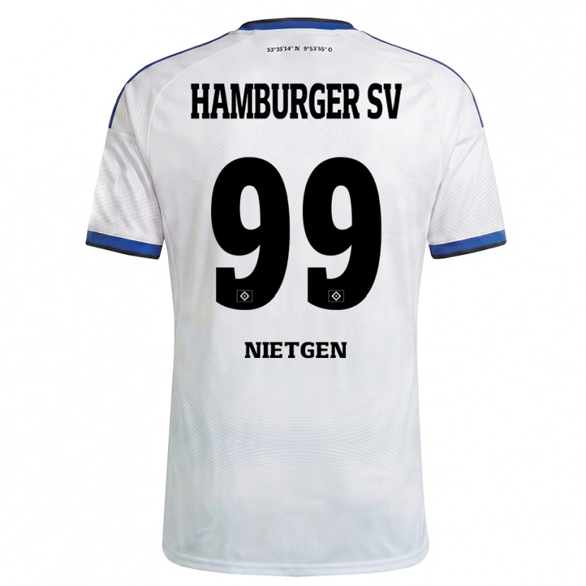 Danxen Kvinder Marvin Nietgen #99 Hvid Sort Blå Hjemmebane Spillertrøjer 2026/27 Trøje T-Shirt
