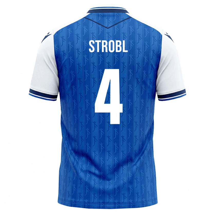 Danxen Kvinder Lars Strobl #4 Kongelig Blå Hvid Hjemmebane Spillertrøjer 2026/27 Trøje T-Shirt