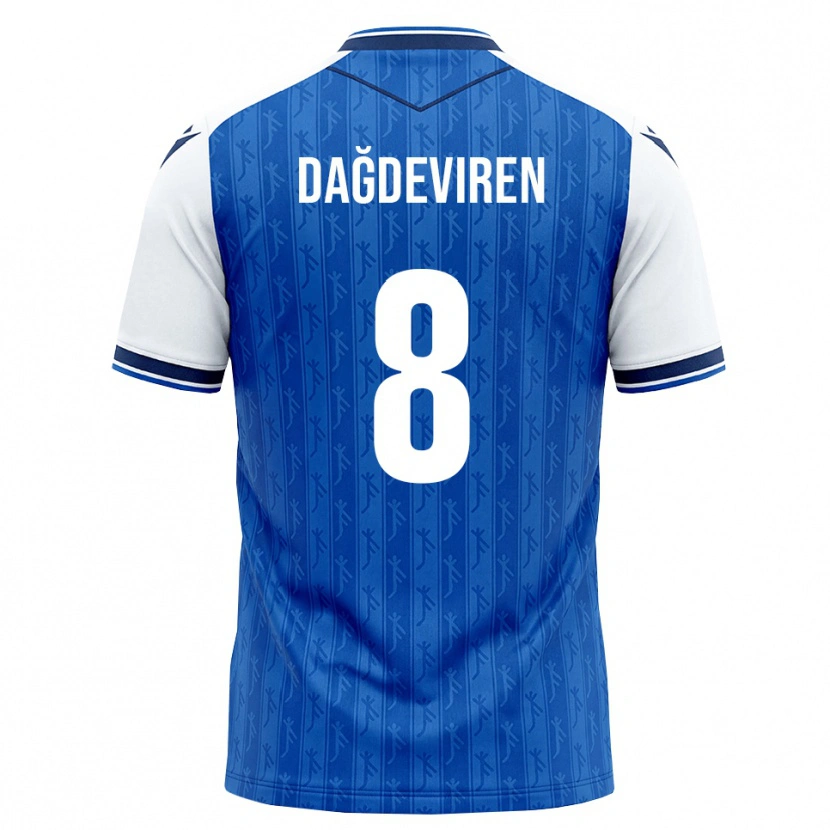 Danxen Kvinder Diren Dağdeviren #8 Kongelig Blå Hvid Hjemmebane Spillertrøjer 2026/27 Trøje T-Shirt
