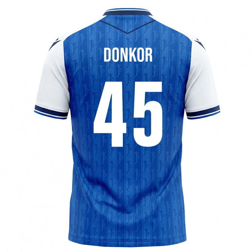 Danxen Kvinder Denis Donkor #45 Kongelig Blå Hvid Hjemmebane Spillertrøjer 2026/27 Trøje T-Shirt