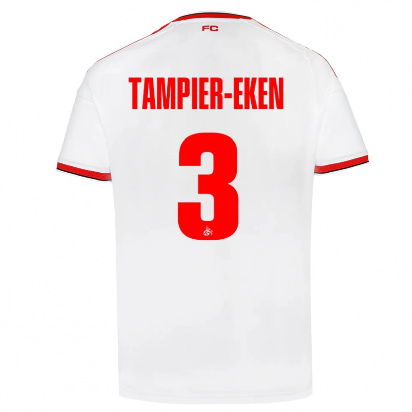 Danxen Kvinder Pierre Tampier-Eken #3 Hvid Rød Sort Hjemmebane Spillertrøjer 2026/27 Trøje T-Shirt