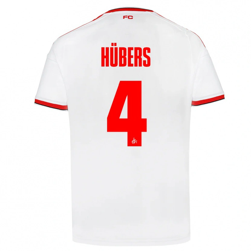 Danxen Kvinder Timo Hübers #4 Hvid Rød Sort Hjemmebane Spillertrøjer 2026/27 Trøje T-Shirt