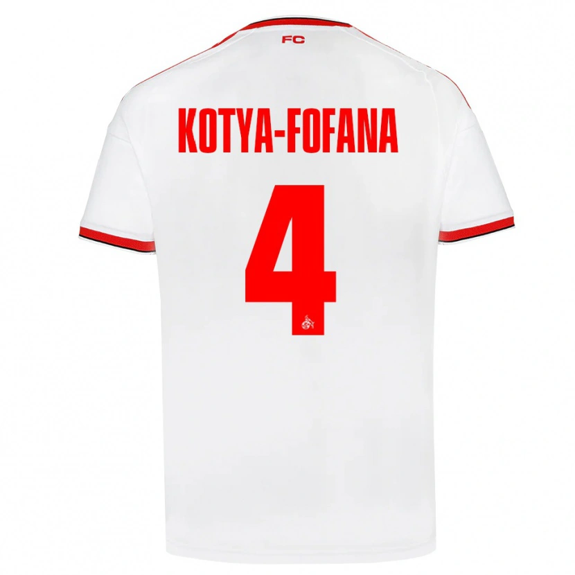 Danxen Kvinder Assad Kotya-Fofana #4 Hvid Rød Sort Hjemmebane Spillertrøjer 2026/27 Trøje T-Shirt