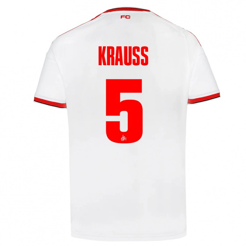Danxen Kvinder Tom Krauß #5 Hvid Rød Sort Hjemmebane Spillertrøjer 2026/27 Trøje T-Shirt