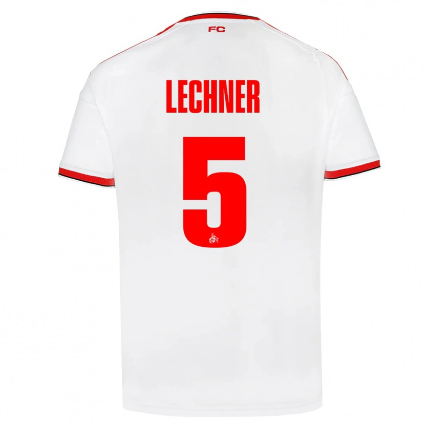 Danxen Kvinder Luca Lechner #5 Hvid Rød Sort Hjemmebane Spillertrøjer 2026/27 Trøje T-Shirt