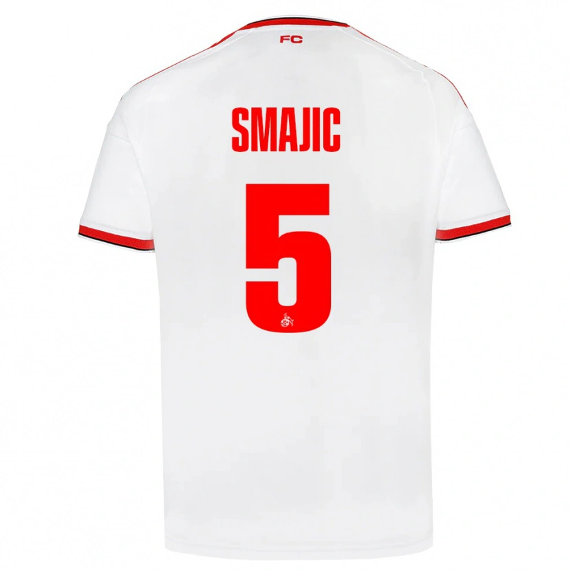 Danxen Kvinder Rijad Smajic #5 Hvid Rød Sort Hjemmebane Spillertrøjer 2026/27 Trøje T-Shirt