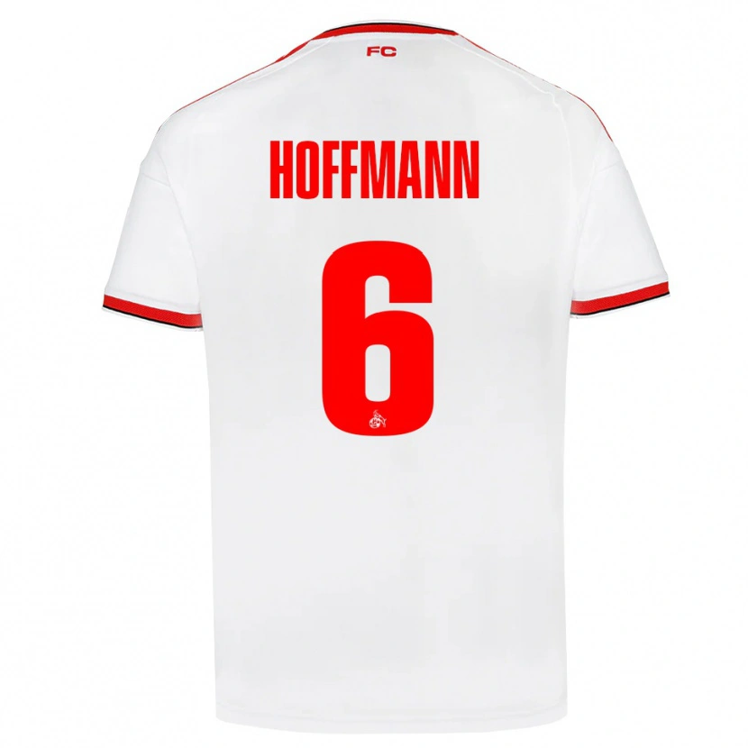 Danxen Kvinder Niklas Hoffmann #6 Hvid Rød Sort Hjemmebane Spillertrøjer 2026/27 Trøje T-Shirt