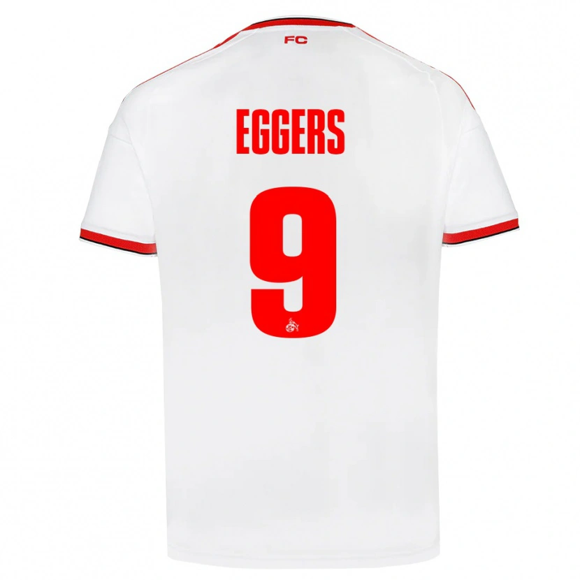 Danxen Kvinder Milian Eggers #9 Hvid Rød Sort Hjemmebane Spillertrøjer 2026/27 Trøje T-Shirt