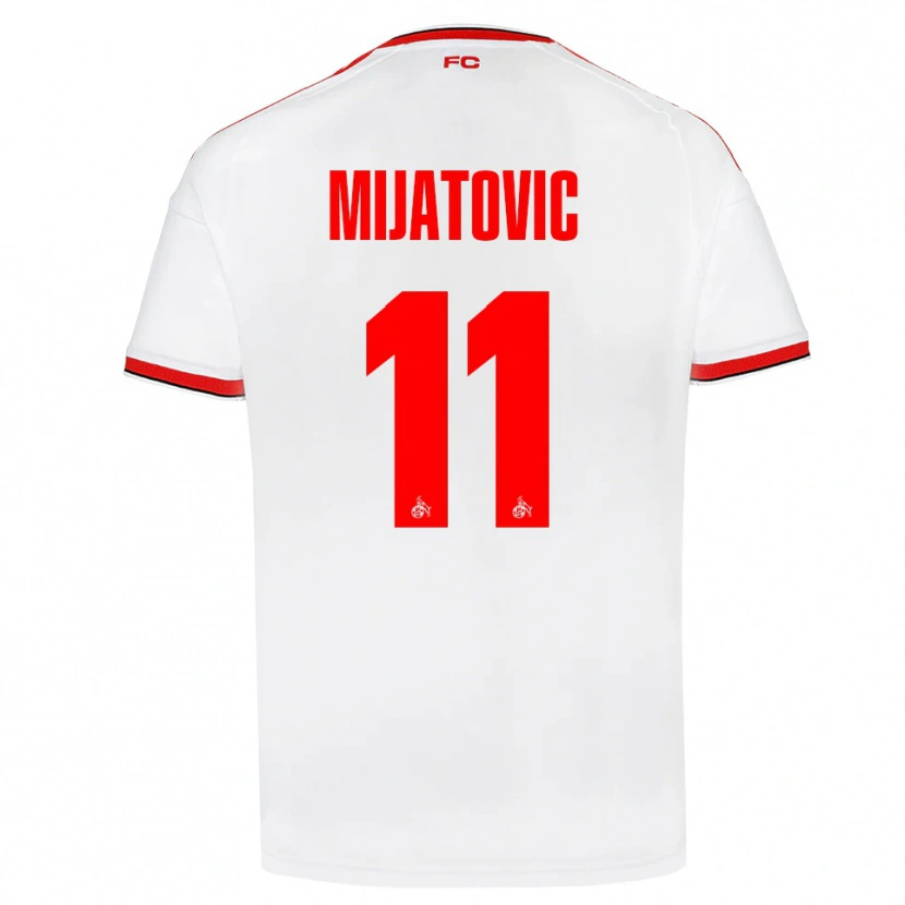 Danxen Kvinder Luca Mijatovic #11 Hvid Rød Sort Hjemmebane Spillertrøjer 2026/27 Trøje T-Shirt