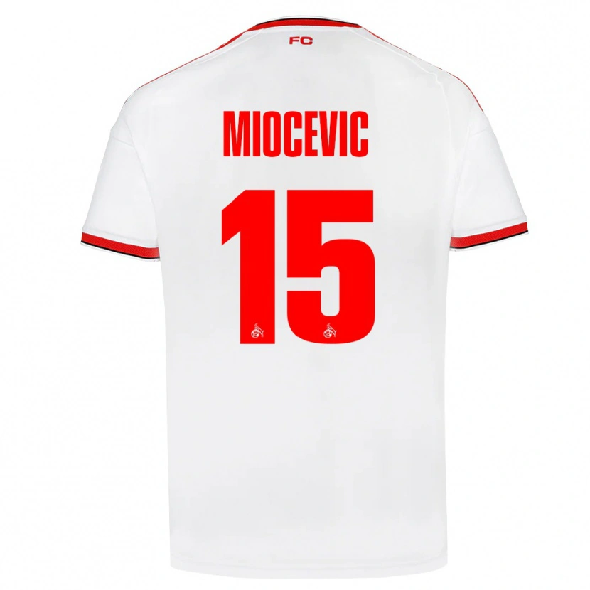 Danxen Kvinder Gabriel Miocevic #15 Hvid Rød Sort Hjemmebane Spillertrøjer 2026/27 Trøje T-Shirt