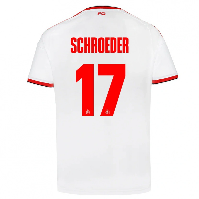 Danxen Kvinder Alexander Schroeder #17 Hvid Rød Sort Hjemmebane Spillertrøjer 2026/27 Trøje T-Shirt