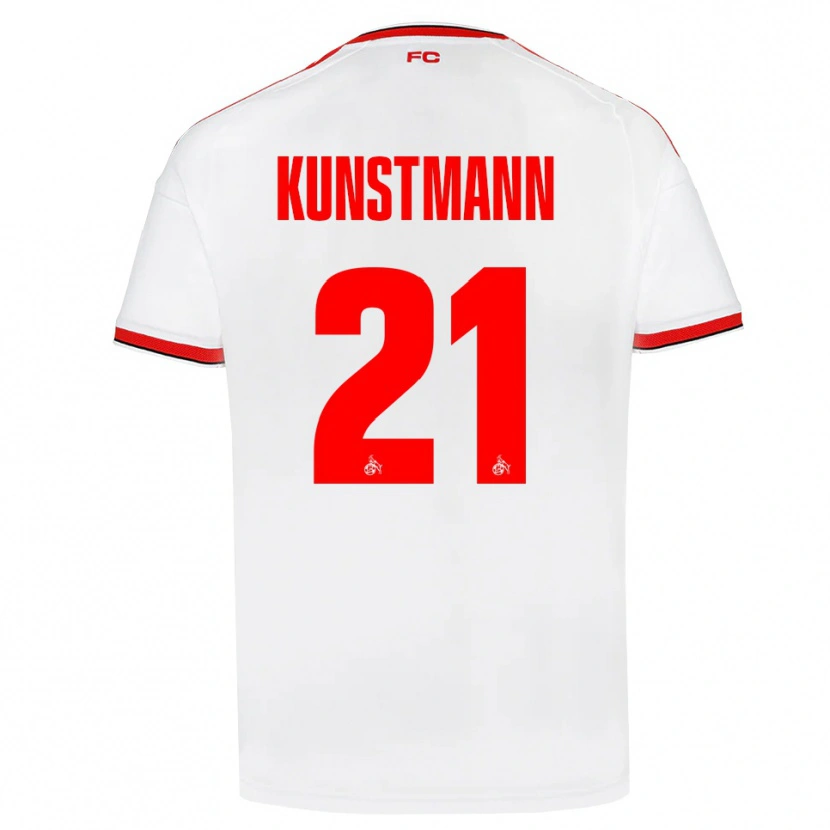 Danxen Kvinder Jonas Kunstmann #21 Hvid Rød Sort Hjemmebane Spillertrøjer 2026/27 Trøje T-Shirt