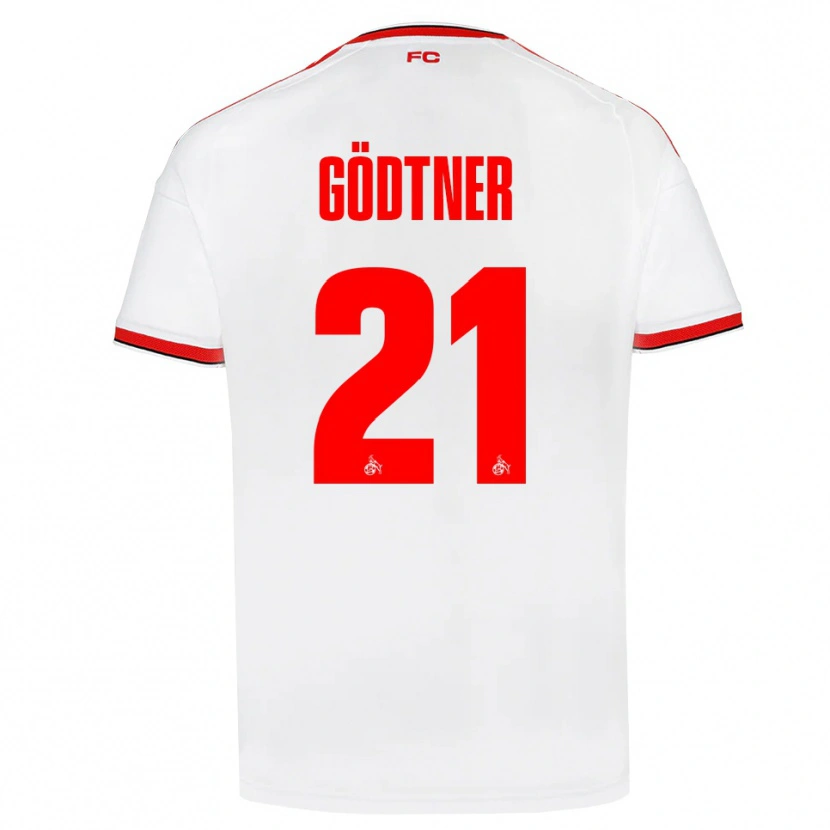 Danxen Kvinder Matteo Gödtner #21 Hvid Rød Sort Hjemmebane Spillertrøjer 2026/27 Trøje T-Shirt