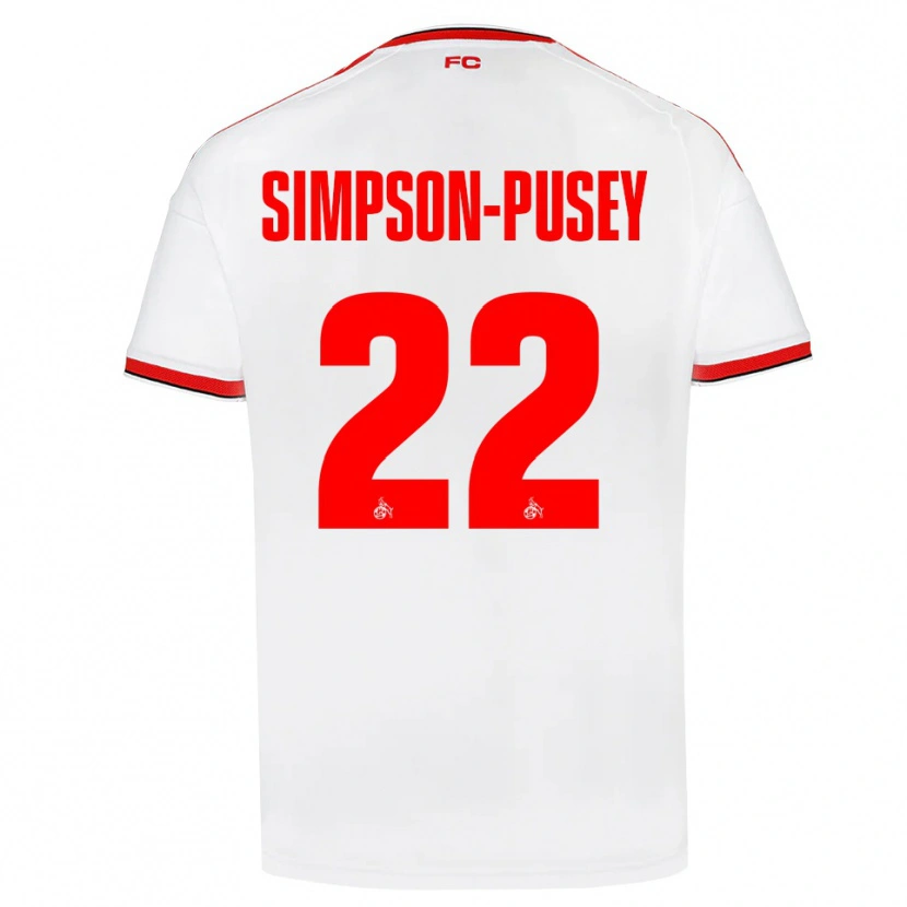 Danxen Kvinder Jahmai Simpson-Pusey #22 Hvid Rød Sort Hjemmebane Spillertrøjer 2026/27 Trøje T-Shirt
