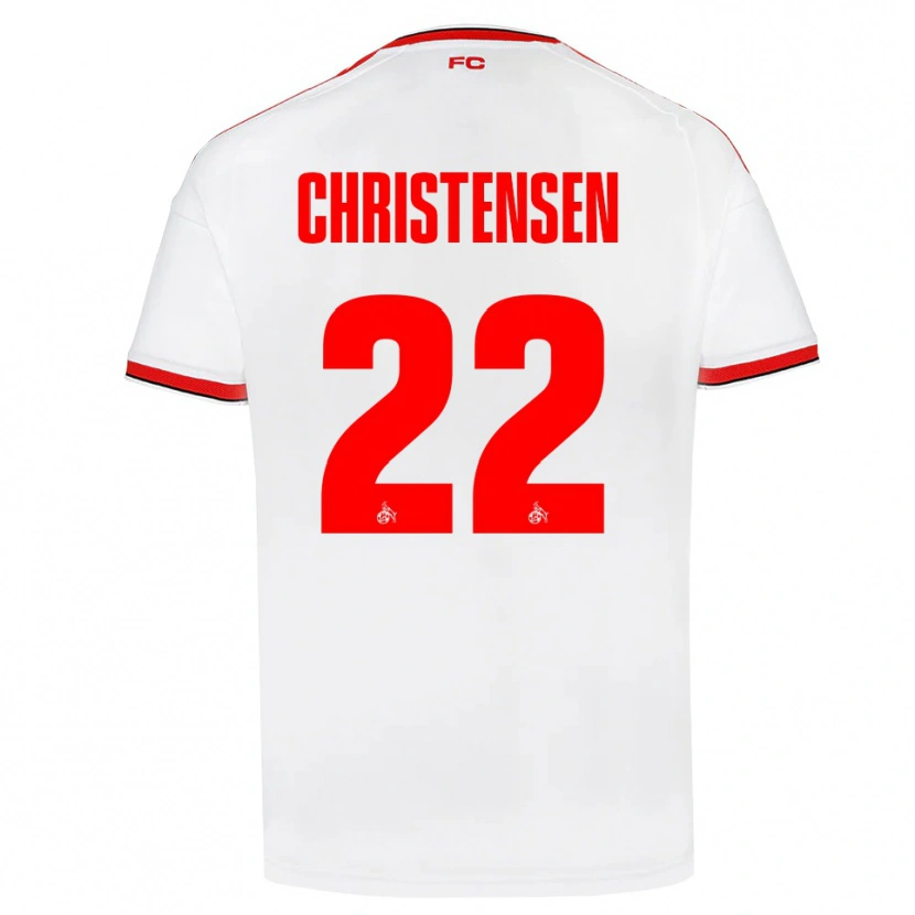 Danxen Kvinder Jacob Christensen #22 Hvid Rød Sort Hjemmebane Spillertrøjer 2026/27 Trøje T-Shirt
