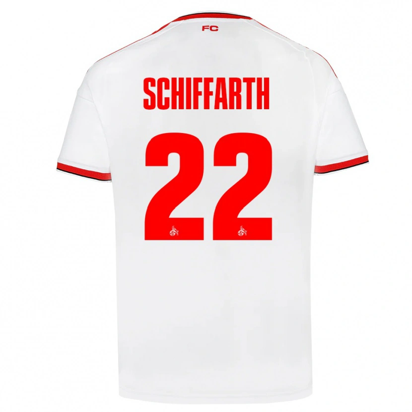 Danxen Kvinder Julia Schiffarth #22 Hvid Rød Sort Hjemmebane Spillertrøjer 2026/27 Trøje T-Shirt