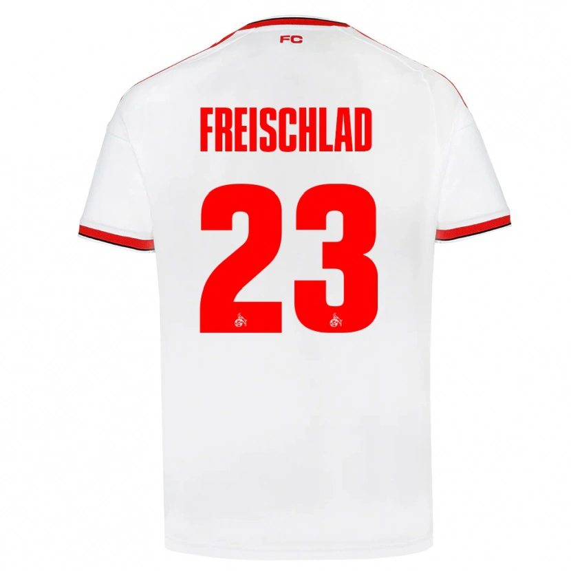 Danxen Kvinder Yannick Freischlad #23 Hvid Rød Sort Hjemmebane Spillertrøjer 2026/27 Trøje T-Shirt