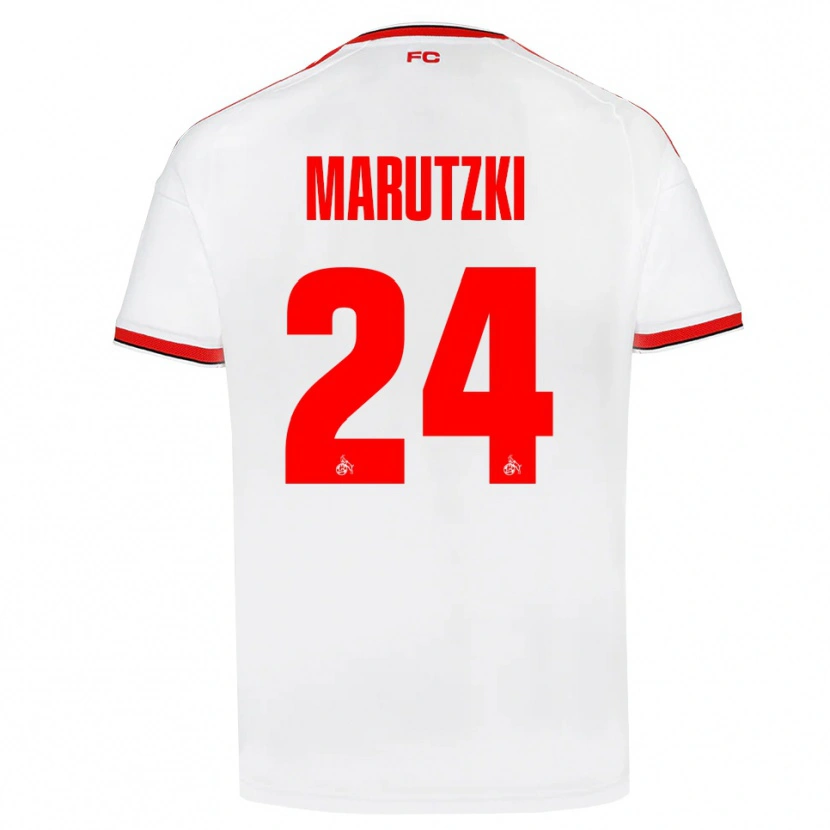Danxen Kvinder Mikolaj Marutzki #24 Hvid Rød Sort Hjemmebane Spillertrøjer 2026/27 Trøje T-Shirt