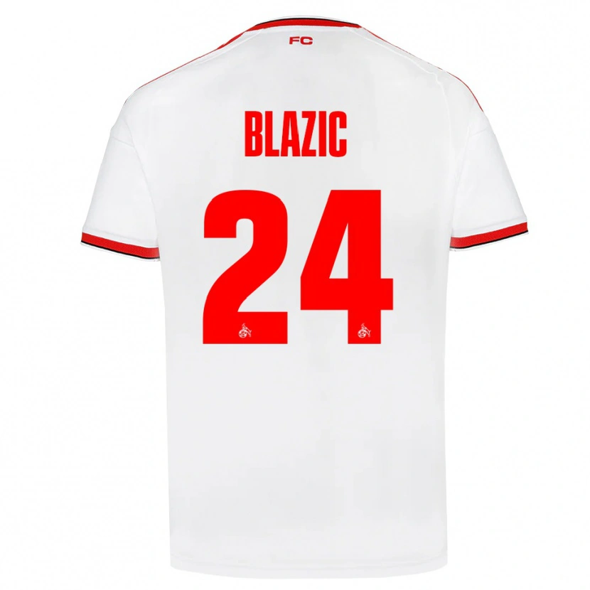 Danxen Kvinder Alessandro Blazic #24 Hvid Rød Sort Hjemmebane Spillertrøjer 2026/27 Trøje T-Shirt