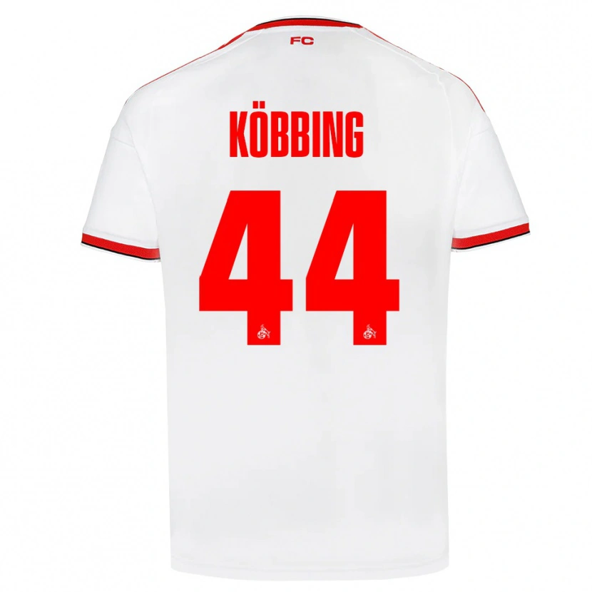 Danxen Kvinder Matthias Köbbing #44 Hvid Rød Sort Hjemmebane Spillertrøjer 2026/27 Trøje T-Shirt