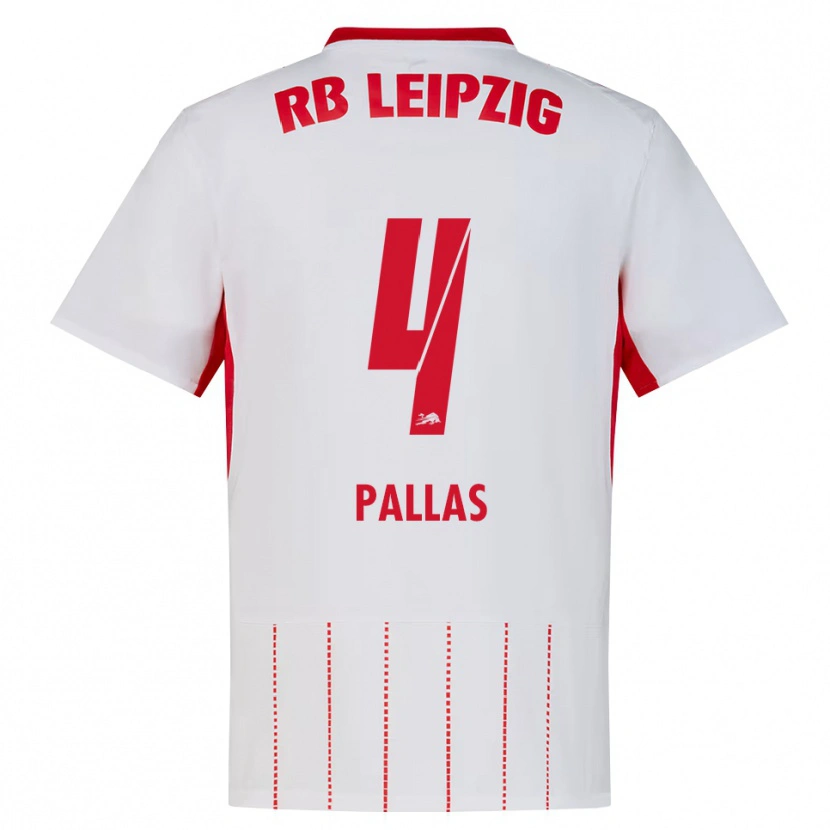 Danxen Kvinder Tim Pallas #4 Rød Hvid Gul Hjemmebane Spillertrøjer 2026/27 Trøje T-Shirt