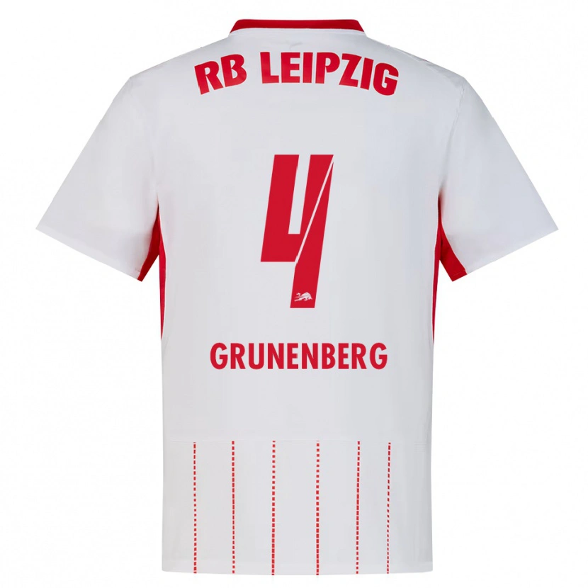 Danxen Kvinder Rucy Grunenberg #4 Rød Hvid Gul Hjemmebane Spillertrøjer 2026/27 Trøje T-Shirt